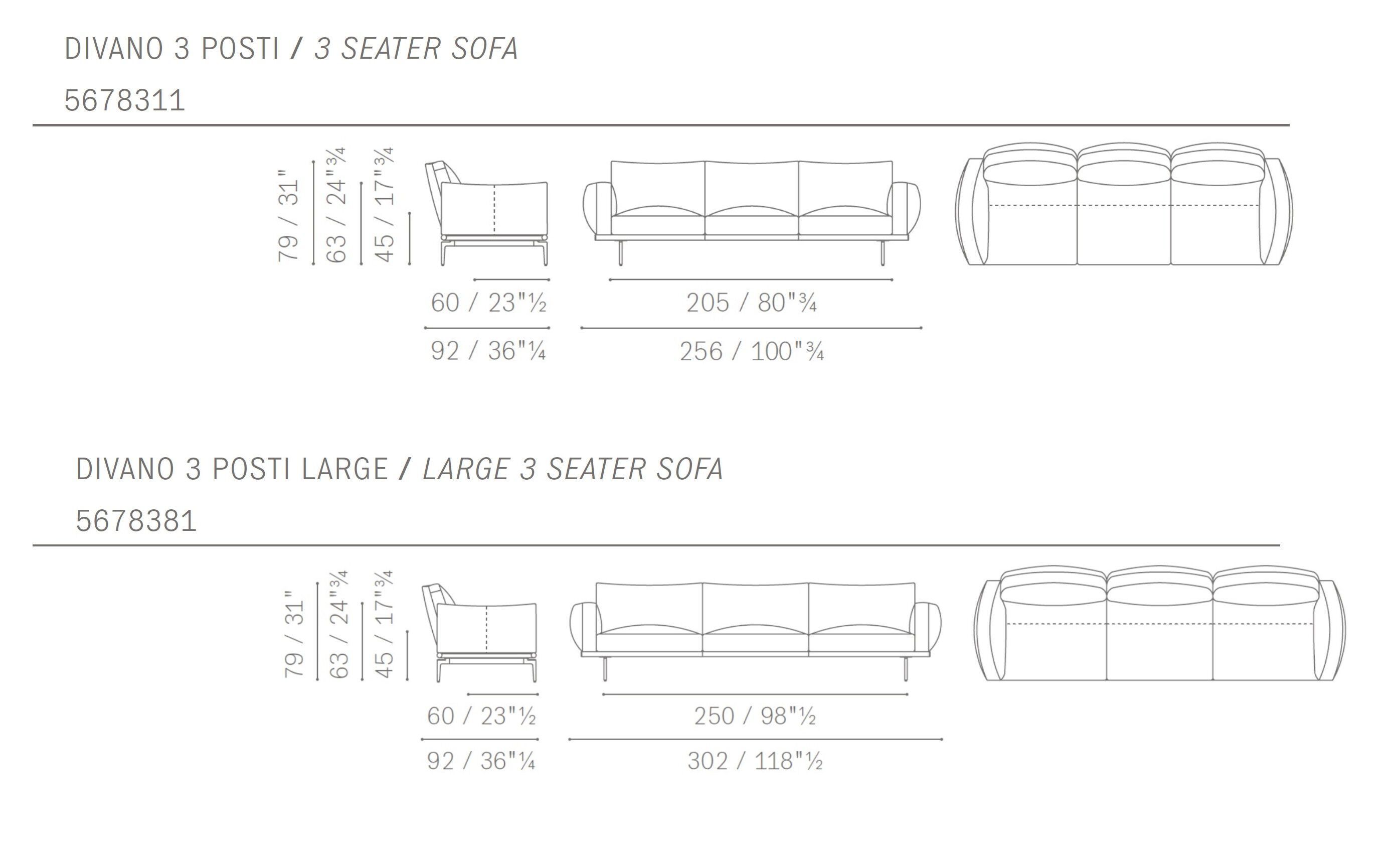 3-местный тканевый диван Poltrona Frau коллекция - диваны и кресла ARCH-00153160 - Вид №2