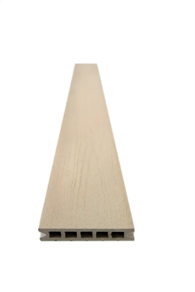 91354101 Террасная доска ДПК Multideck цвет белая ночь 1500x150x27мм двусторонний вельвет/структура дерева 0.45м² 2шт STLM-1012964
