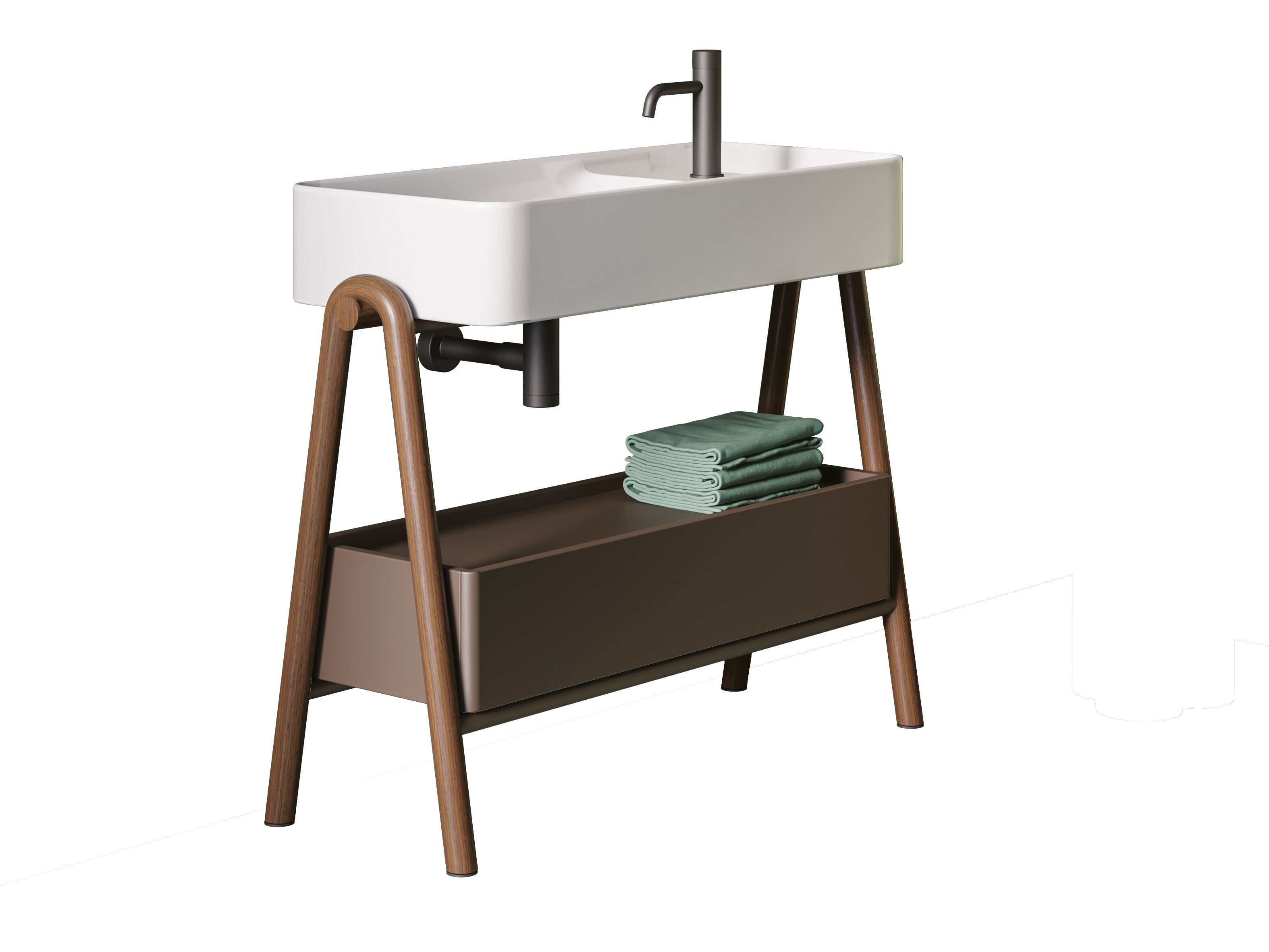 Прямоугольный керамический консольный умывальник ArtCeram Brooklyn ARCH-00096593 - Вид №2