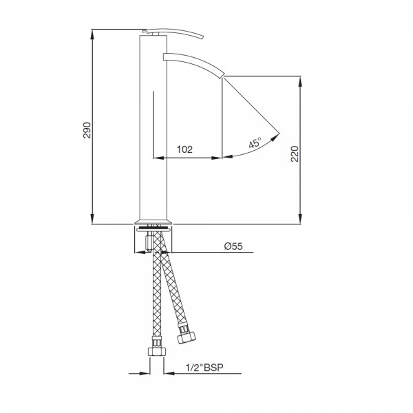 SIG-ABR-41009B Смеситель для раковины Artize Signac Античная бронза  - Вид №1