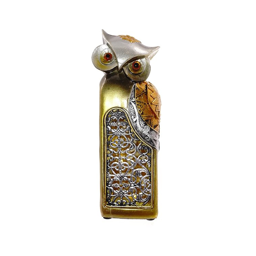 262474 Фигурка декоративная "Сова" (с подсветкой) 7 х 6 х 20.5 см Золото Santreyd 