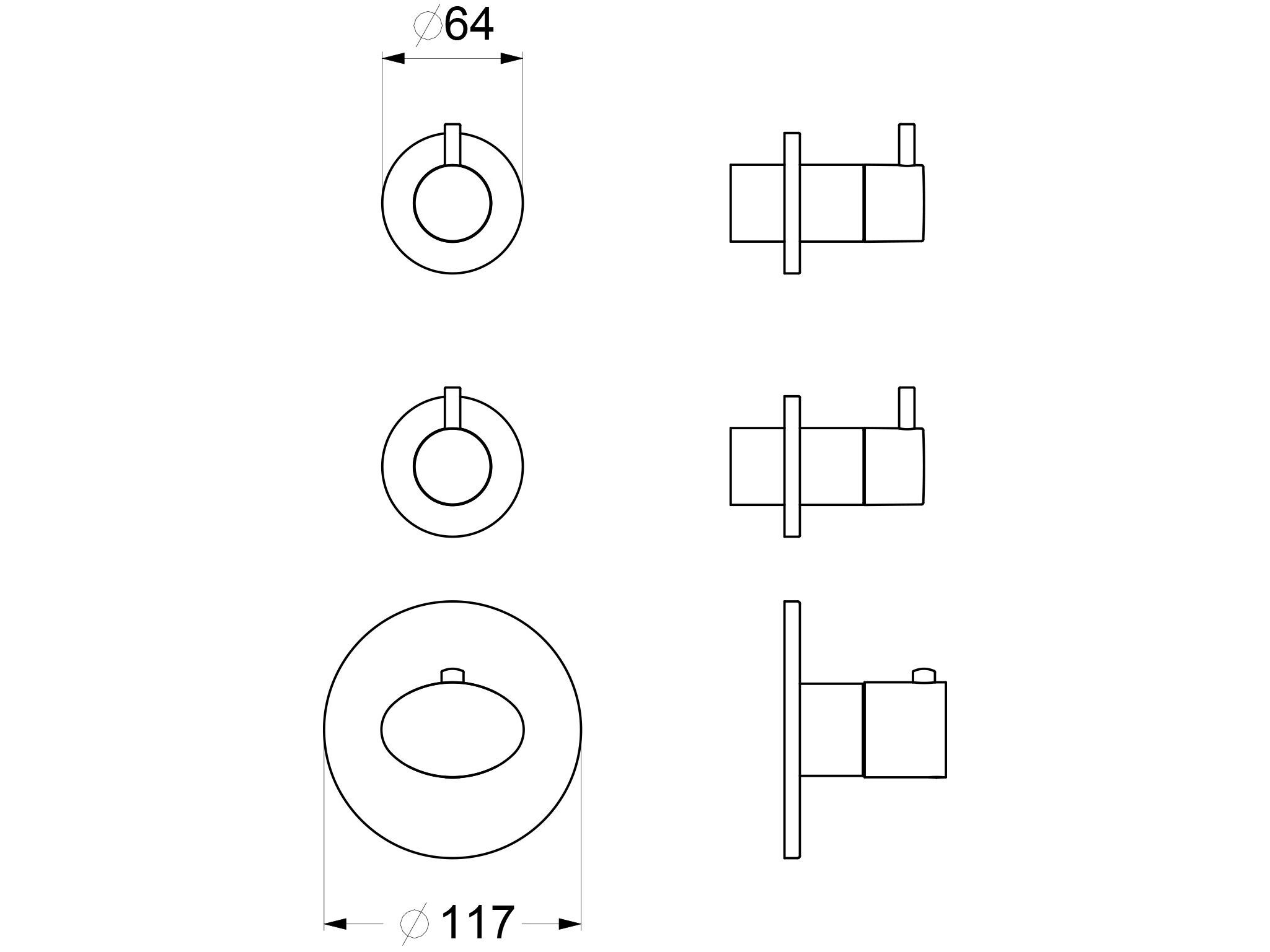 Термостатический смеситель для душа GUGLIELMI RUBINETTERIE AG ARCH-00078456 - Вид №3