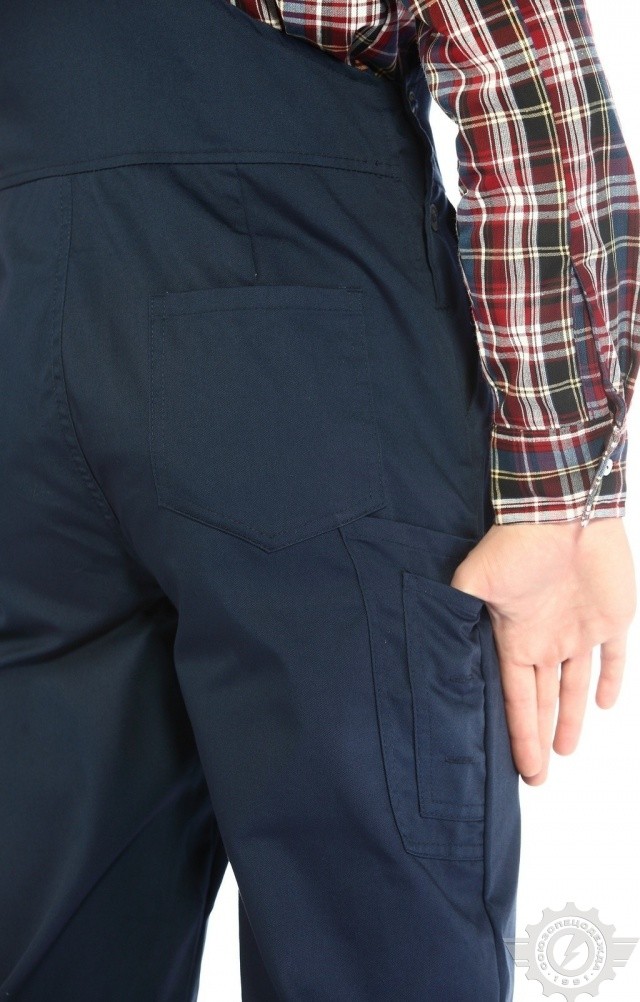 65634 Полукомбинезон "Эксперт-2" темно-синий  Летняя спецодежда  размер 52-54/170-176  - Вид №6