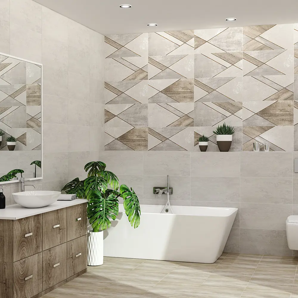 Плитка настенная Azori Global Concrete 31.5x63 см 1.59 м² цвет серый STLM-2041101 - Вид №4