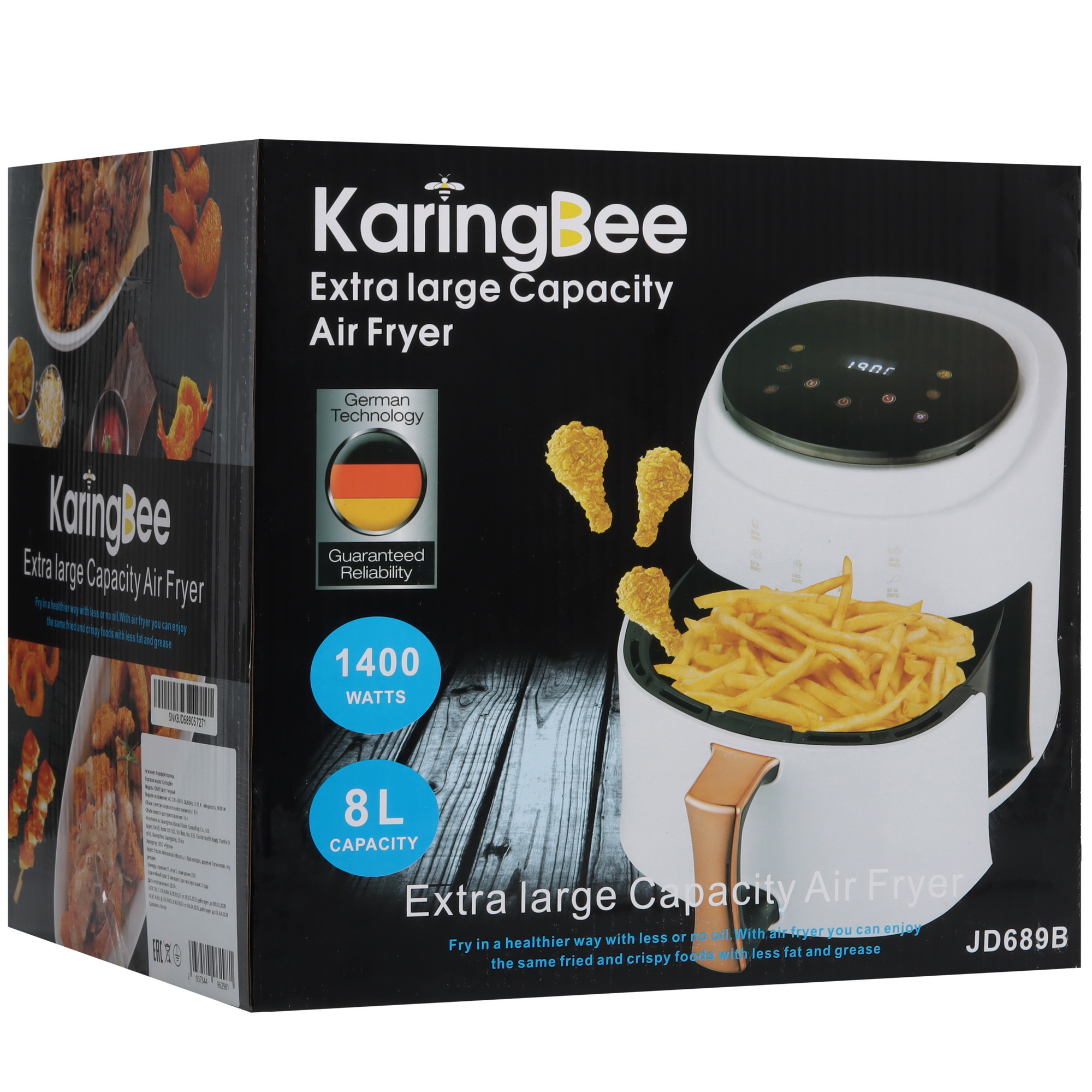 9054215 Аэрогриль KaringBee JD689 черный STDN-0140512 - Вид №9