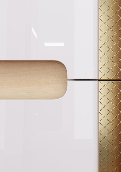 Шкаф боковой SB-350 CLASSIC P белый/береза Ravak X000000310 - Вид №4