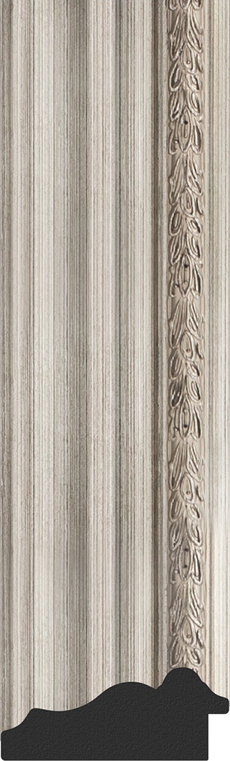 BY 1277 Зеркало с фацетом в багетной раме - римское серебро 88 mm EVOFORM Exclusive - Вид №2