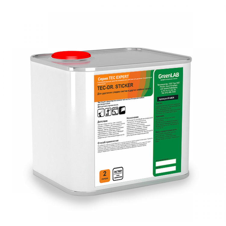 TC-230/2 GreenLAB TEC - DR. STICKER, 2 л. для удаления следов скотча и других клейких основ 