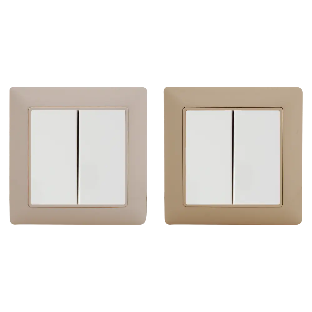 Выключатель встраиваемый ABB Basic 55 2 клавиши, цвет белый BJB Basic 55 STLM-2068228 - Вид №1