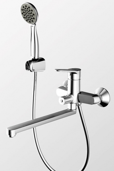 Смеситель для ванны излив 300 мм с аксессуарами ECO F6111147C-LB bravat - Вид №1