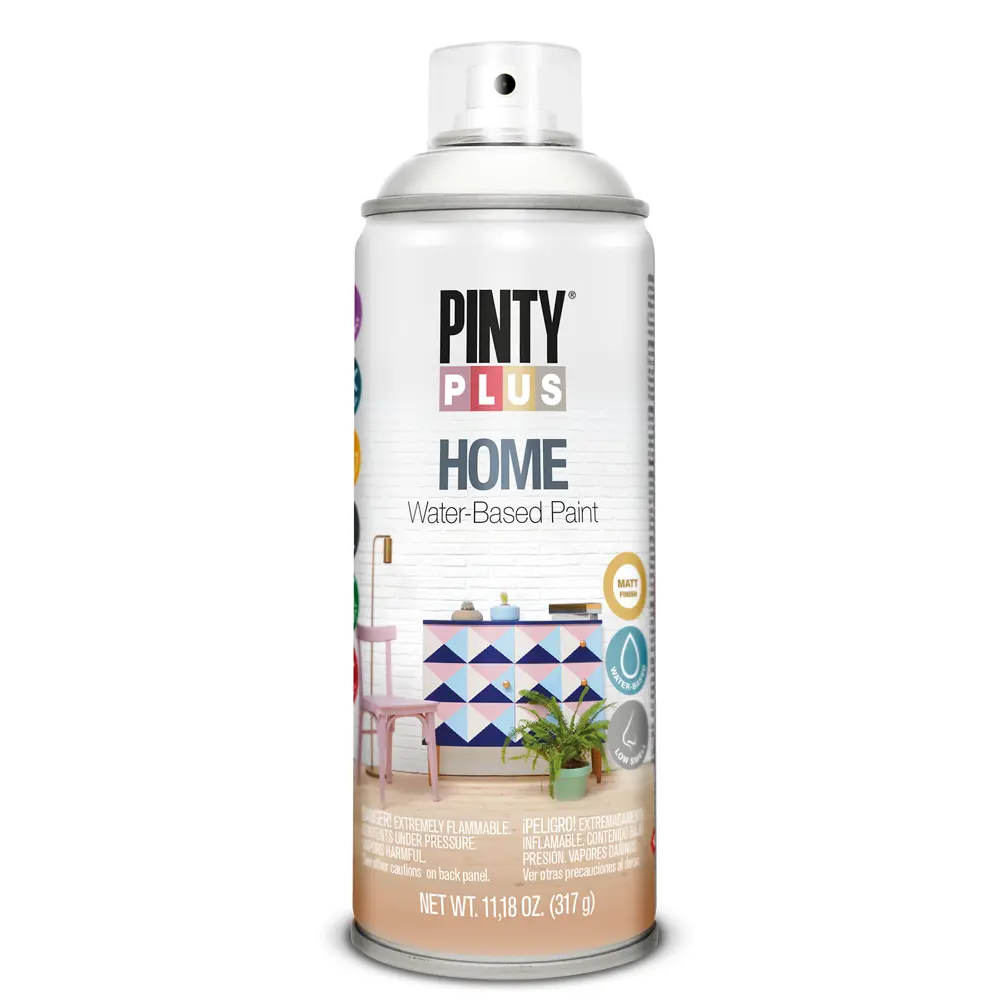 Краска аэрозольная Pinty Plus Home цвет нейтральный белый 520 мл Santreyd STLM-2084421