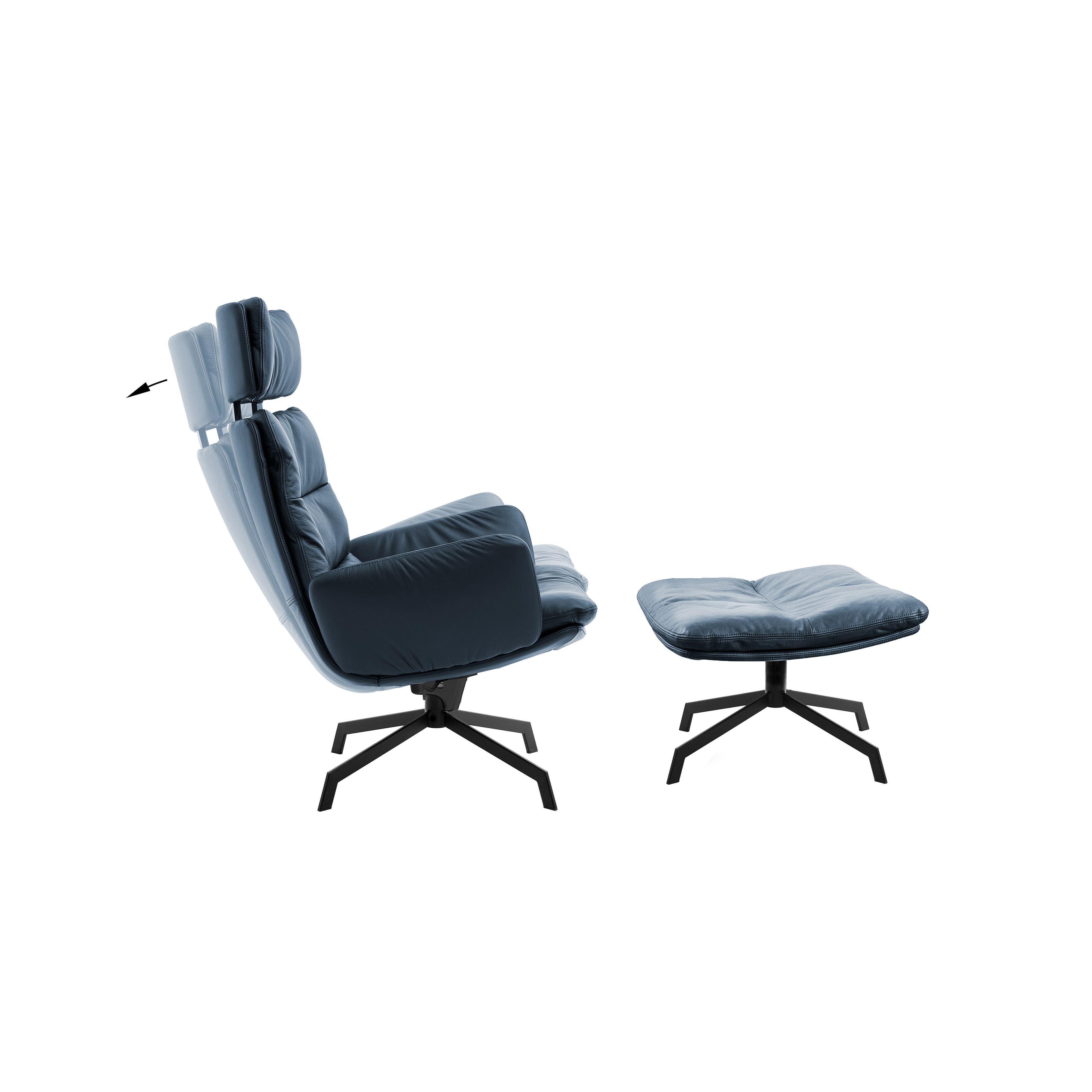 Спицевое вращающееся кресло с подголовником KFF Arva ARCH-00026353 - Вид №4