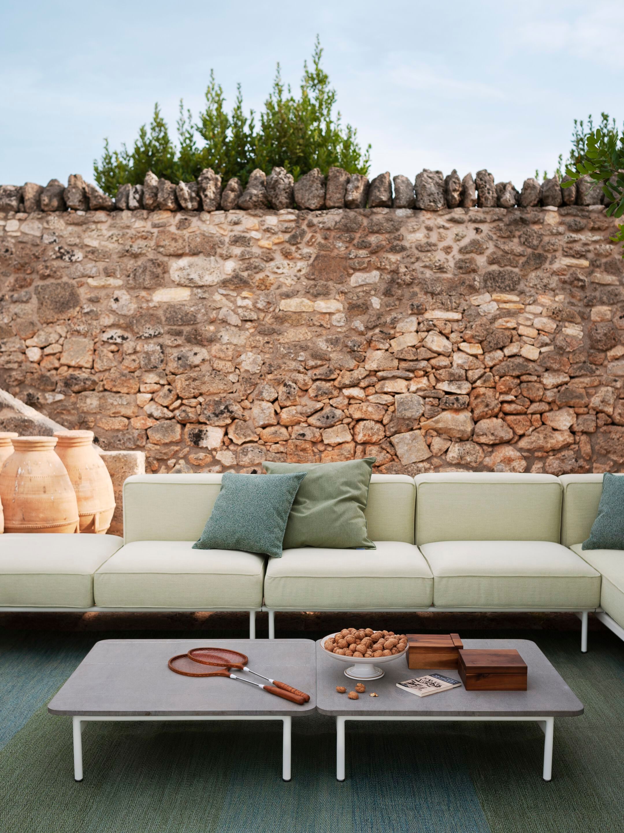 Модульный тканевый садовый диван с полуостровом RODA Extendo ARCH-00127203 - Вид №6