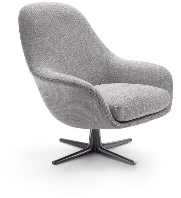 Flexform Вращающееся кресло из ткани с подлокотниками Sveva sun-id-1471757 - Вид №2