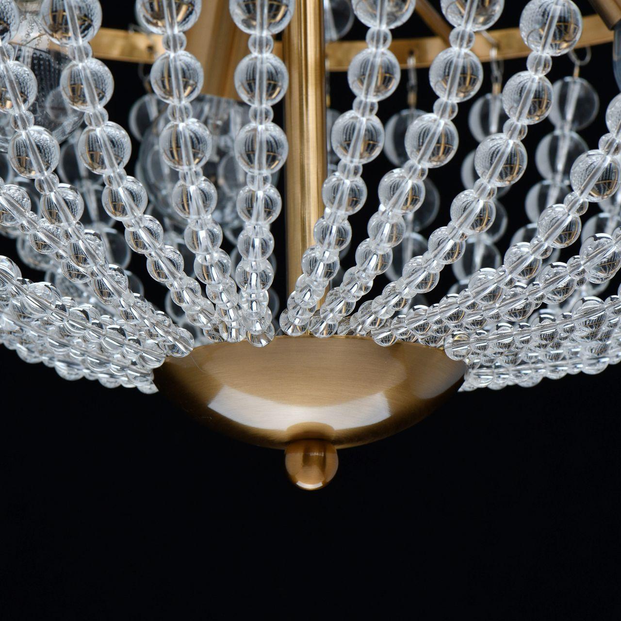 Подвесная люстра MW-Light Бриз 111012406 MW-LIGHT ДИЗАЙНЕРСКИЕ, БРИЗ 328132 Латунь;прозрачный  - Вид №2