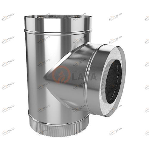 Сэндвич-тройник LAVA 180/250, угол 90*, нерж. 439 (0,5)/439 (0,5) 5746