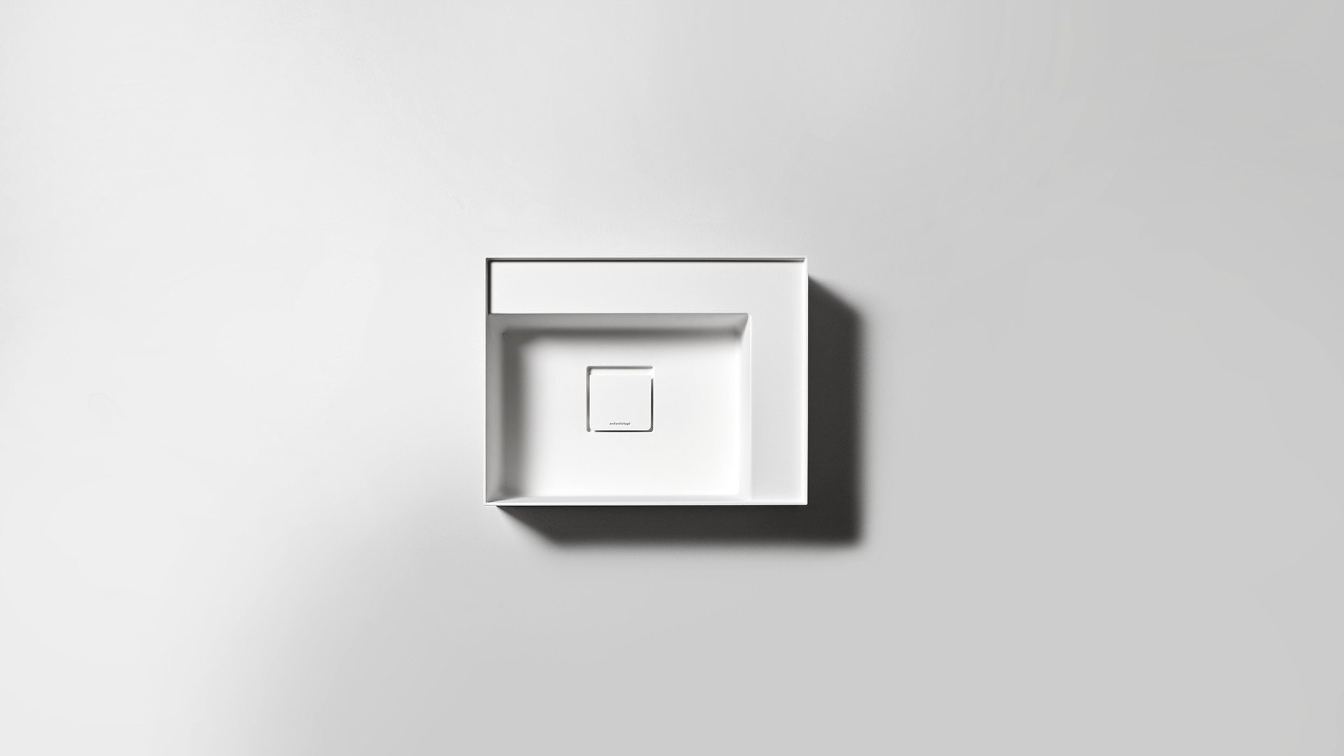 Graffiomood Подвесная раковина настенная прямоугольная Antoniolupi  белая  - Вид №5