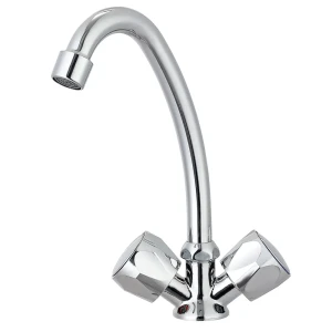 Смеситель для раковины Киров двухвентильный цвет хром