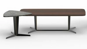 Molteni & C. Сервиз стол из дерева и мрамора