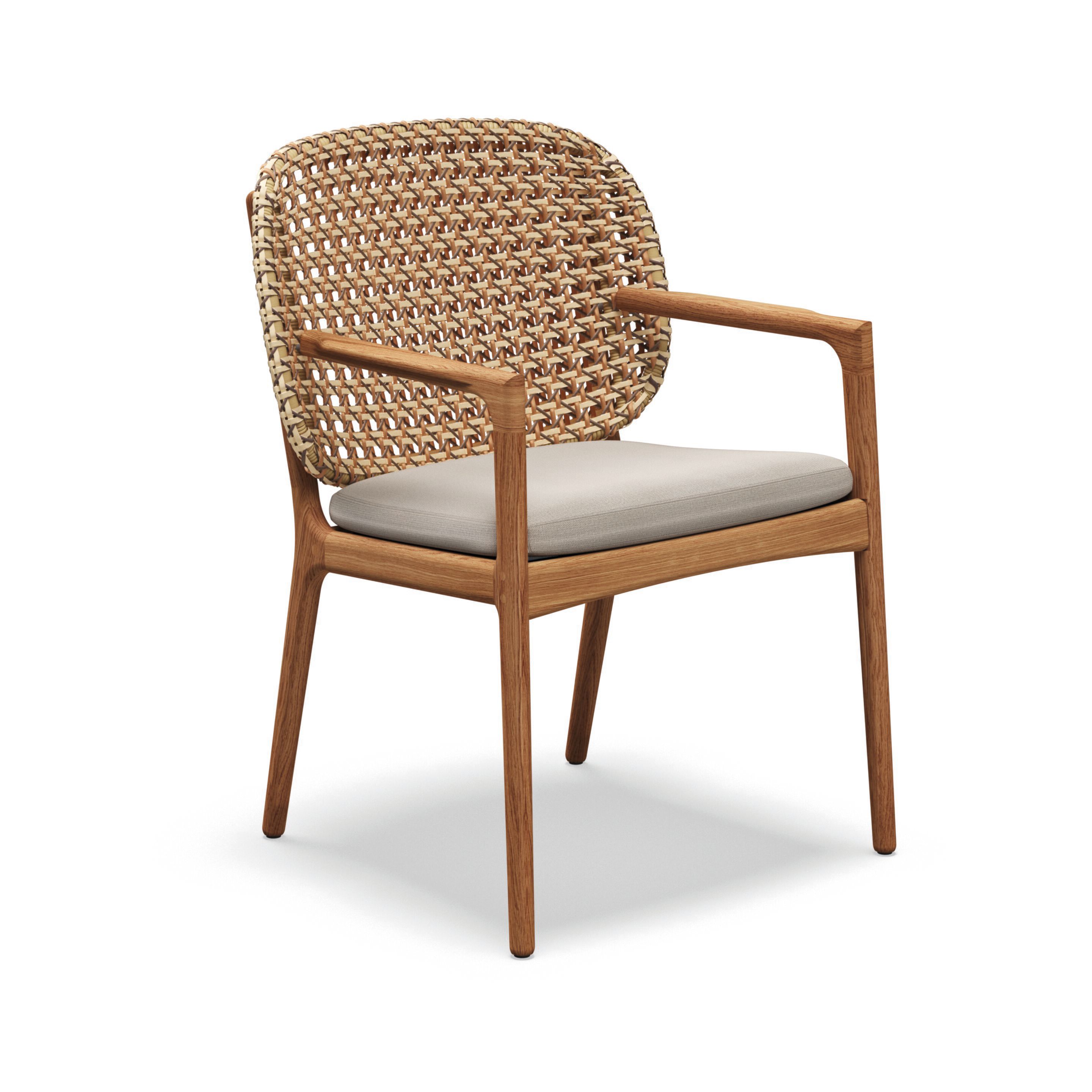 Плетеный и ТИК садовый стул с подлокотниками Gloster ARCH-00135262 - Вид №2