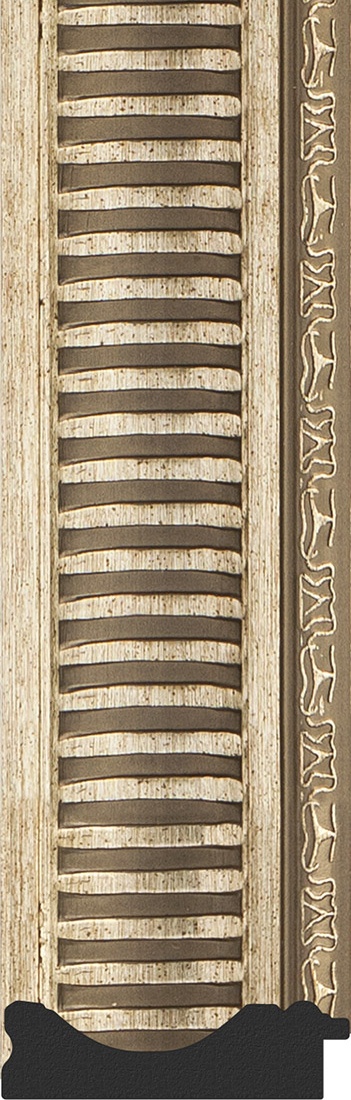 BY 4024 Зеркало с гравировкой в багетной раме - серебряный акведук 93 mm EVOFORM Exclusive-G - Вид №3