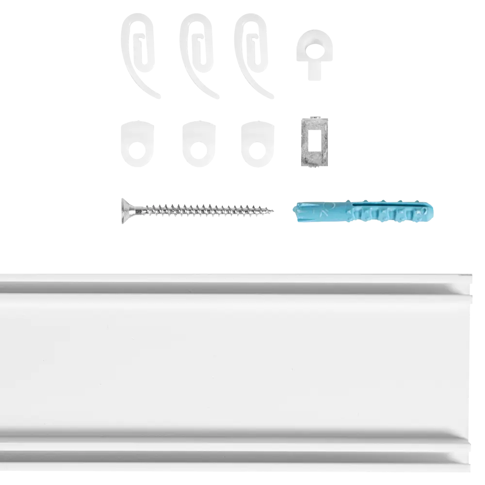 Шинный карниз двухрядный KREAFORTA Base 240 см алюминий STLM-2171484 - Вид №2