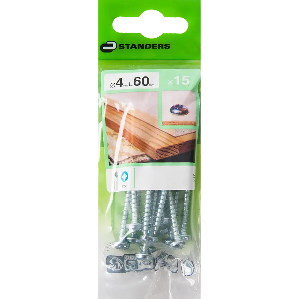 Саморезы универсальные Standers оцинкованные 4x60 15 шт STLM-2113320 - Вид №4