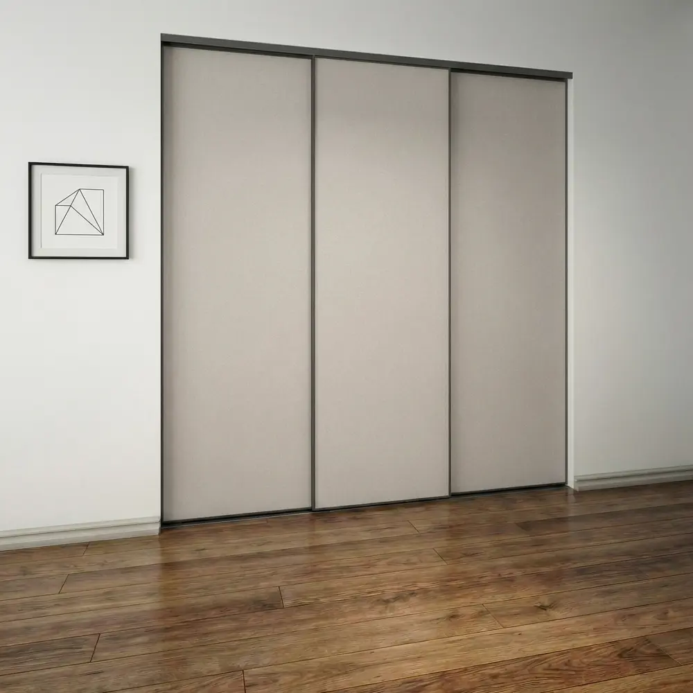 Дверь-купе KONSENSA 244.5x70.4 см МДФ цвет кашемир профиль черный узкий STLM-2089811 - Вид №13