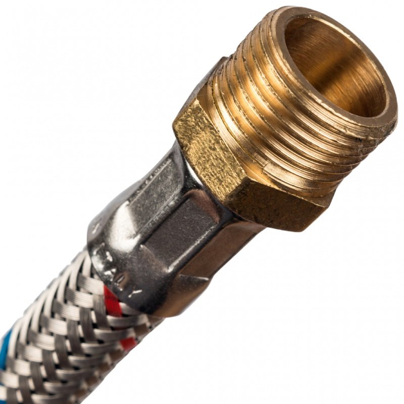 Гибкая подводка для воды НР 3/8 х ВР 1/2 STOUT - 400 мм SHF0065081015 - Вид №1