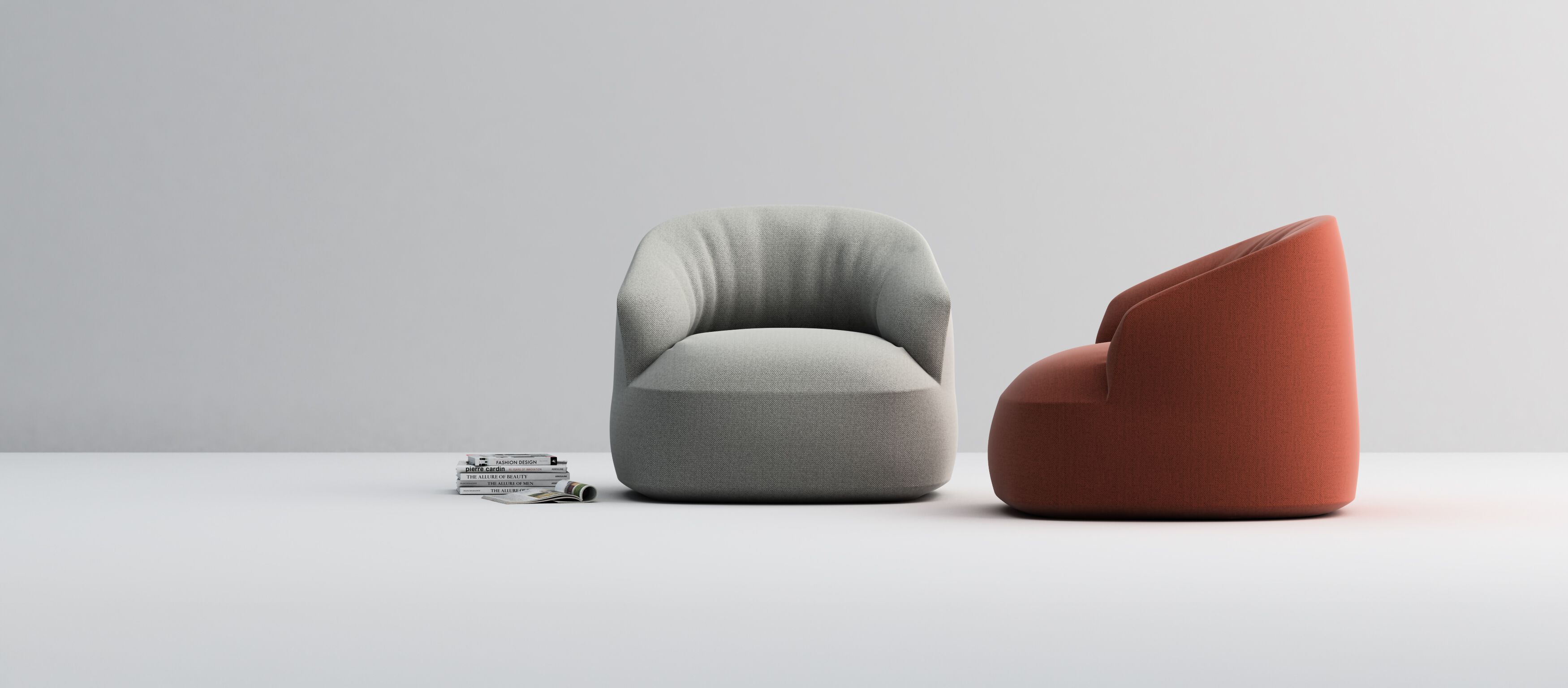 Вращающееся кресло из ткани или кожи Casamania & Horm Edith ARCH-00127927 - Вид №5