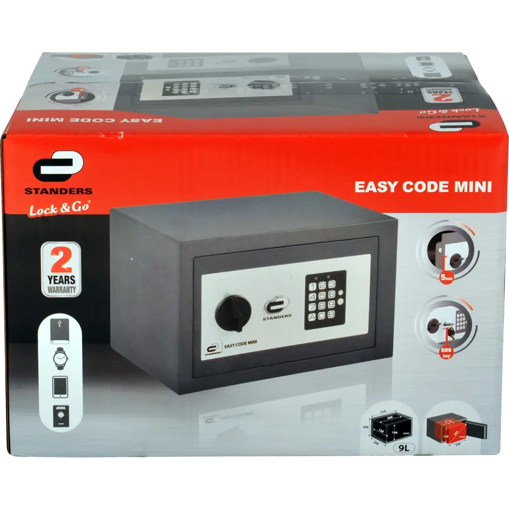 Сейф мебельный Standers N2 с электронным замком сталь 9 л STLM-2167642 - Вид №8