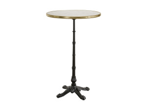 Высокий садовый стол из мрамора и чугуна