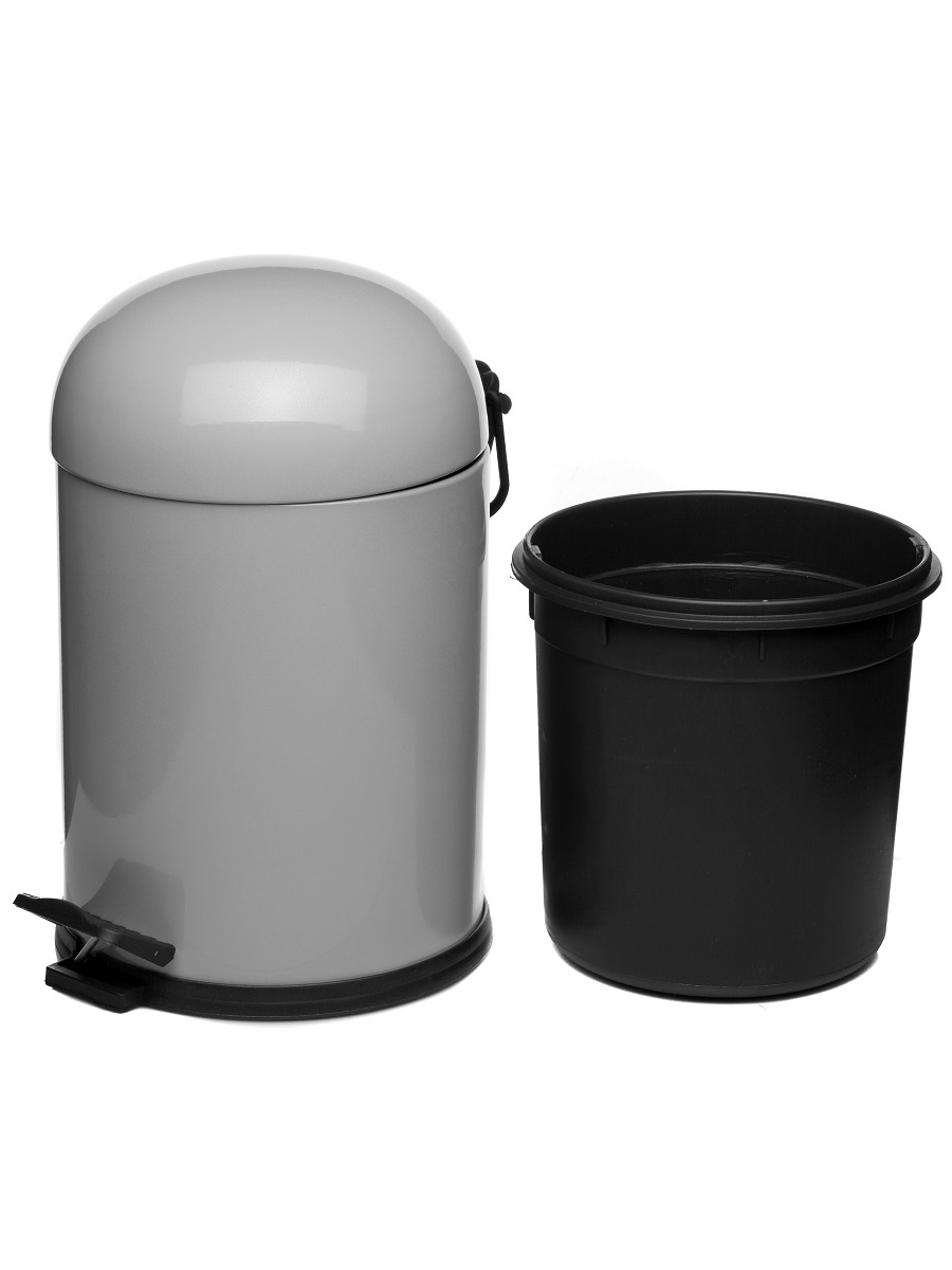Вёдра с педалью и крышкой Aquarius 5L Grey NAVAKO 11021 - Вид №2
