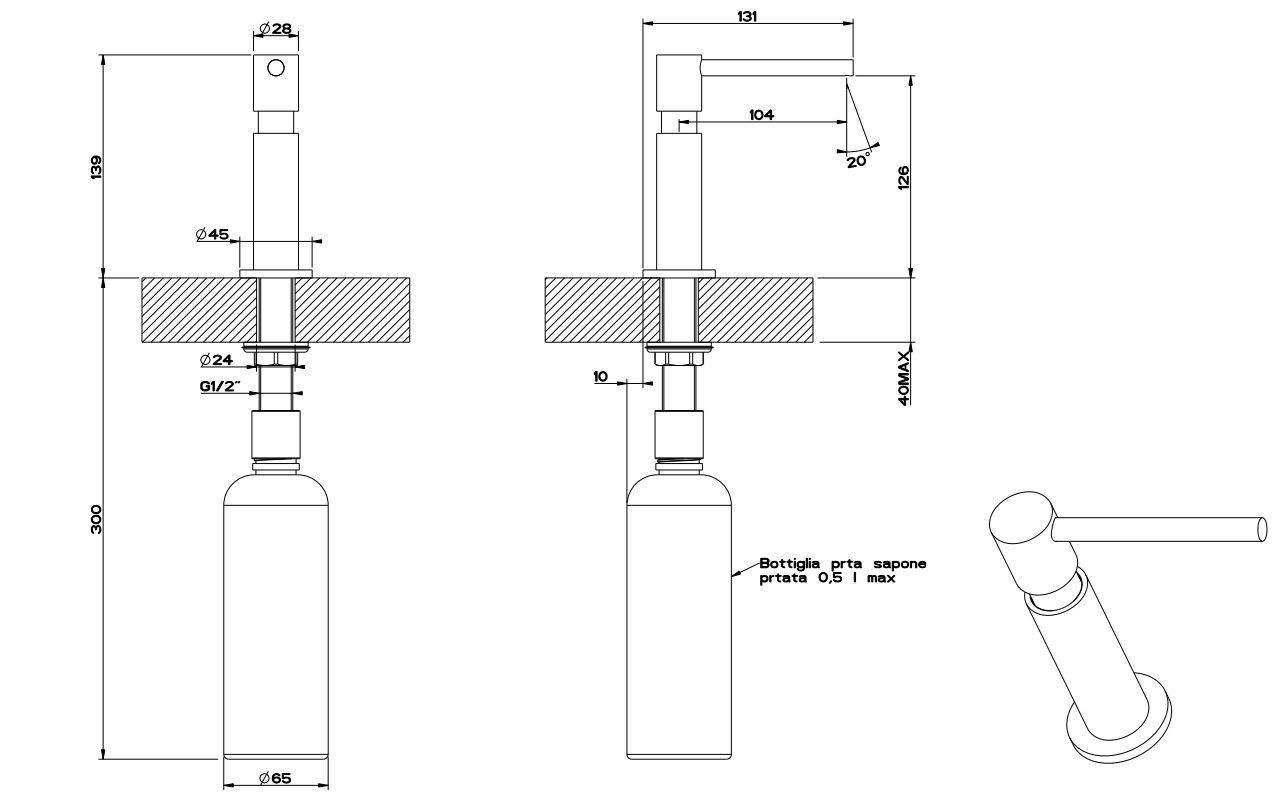 Латунный дозатор моющего средства Gessi Oxygene ARCH-00137492
