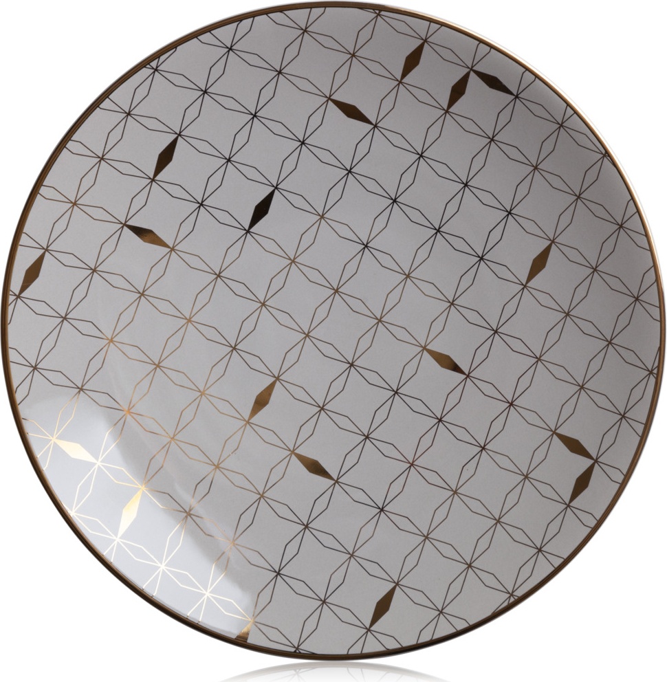 10640845 Lenox Тарелка закусочная Lenox "Трианна.Узоры" 23см (дымчатая) Фарфор 