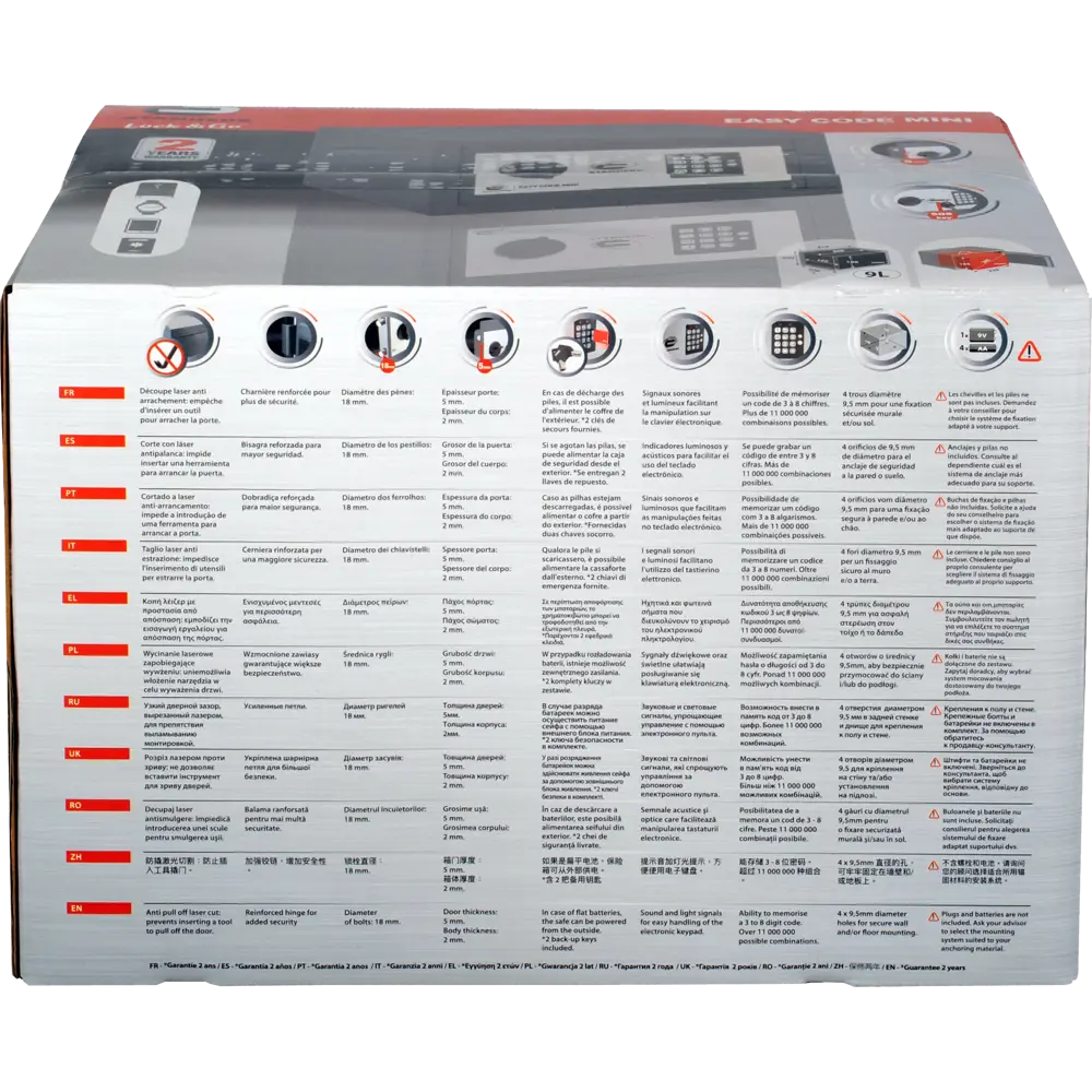 Сейф мебельный Standers N2 с электронным замком сталь 9 л STLM-2167642 - Вид №6