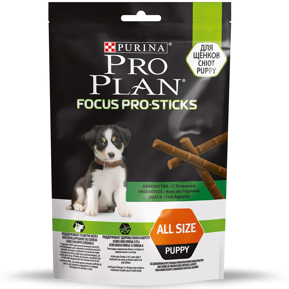 ПР0054744 Лакомство для щенков снек FocusPro Sticks ягнёнок 126г Pro Plan 