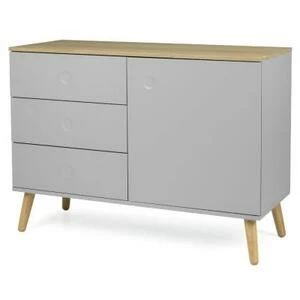 Сервант Tenzo Dot, 79х109х43 см, дуб, серый