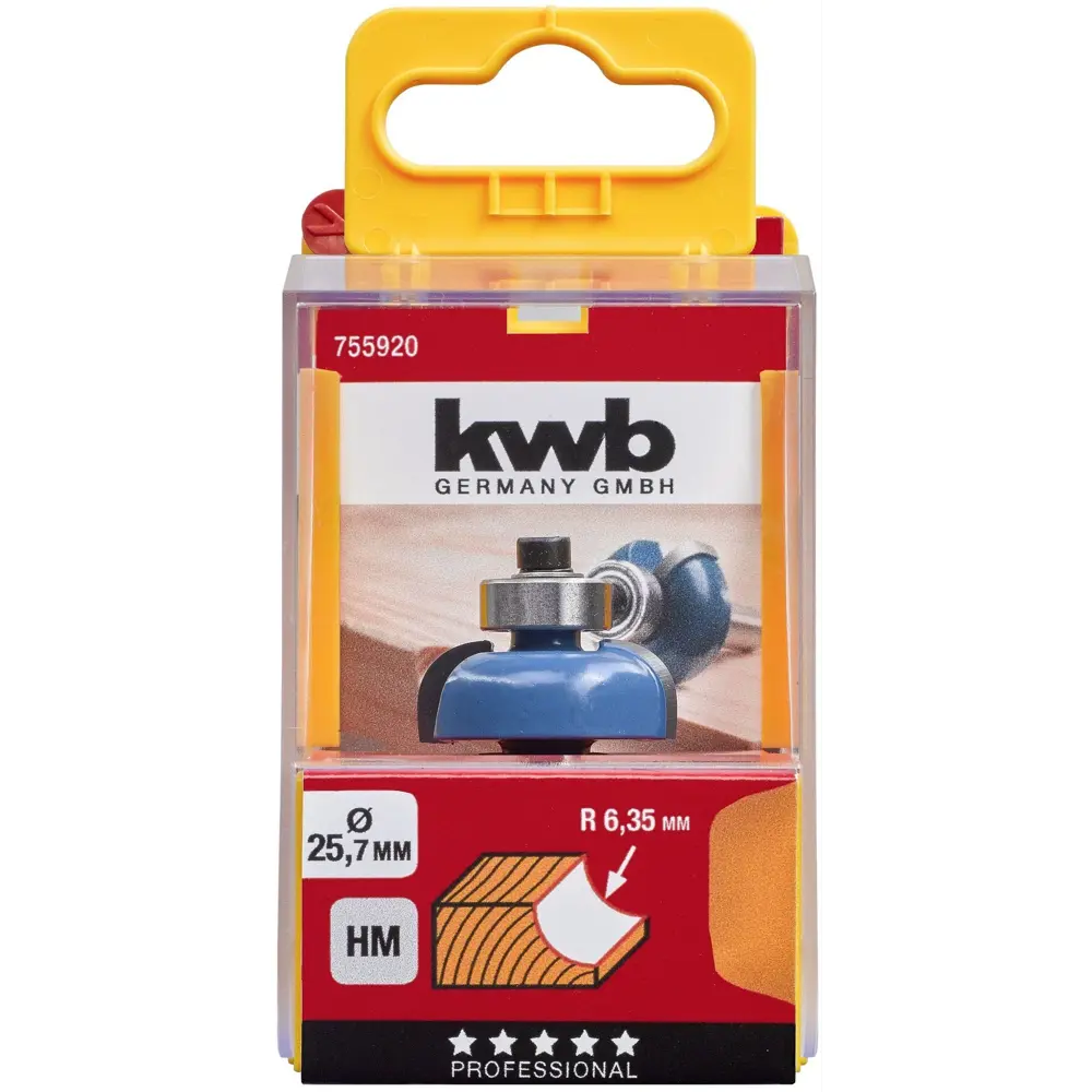 Фреза фигурная с подшипником KWB 755920 25.7 мм хвостовик 8 мм Santreyd STLM-2073957 - Вид №1