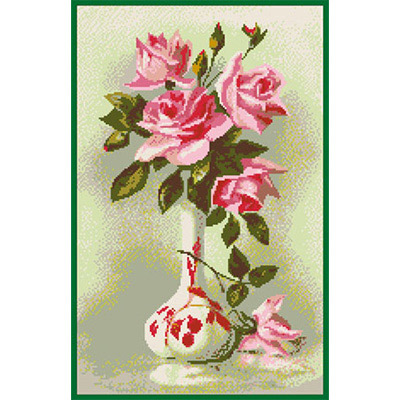 145х220кл Схема для вышивания цв. А3 ДК-251 "Розы в вазе" Santreyd 