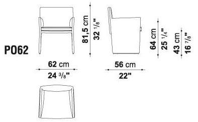 B&B Italia Project Кресло из ткани с подлокотниками Posa sun-id-1369747 - Вид №6