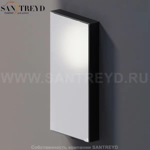 Agape 4x4 Зеркало: длина 120 см, ширина 60 см, в аллюминевом коробе с полками черное матовое A4X4282HD