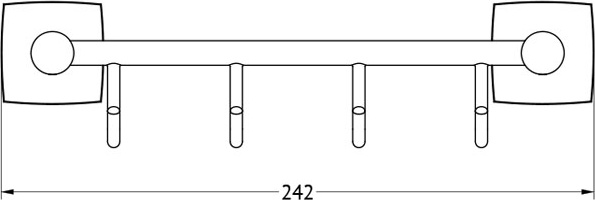 ESP 025 Штанга с 4-мя крючками 25 cm FBS Esperado - Вид №1