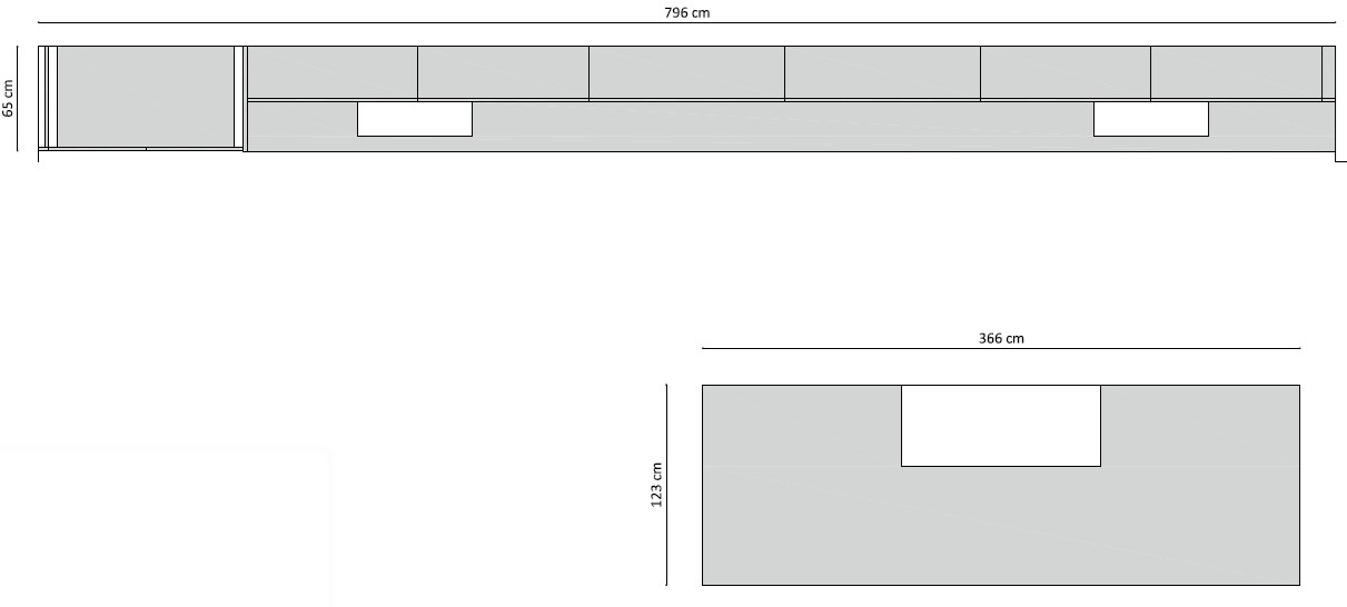 TM Italia Cucine Линейная кухня с двухтактным открыванием с островом T30 sun-id-1357884 - Вид №8