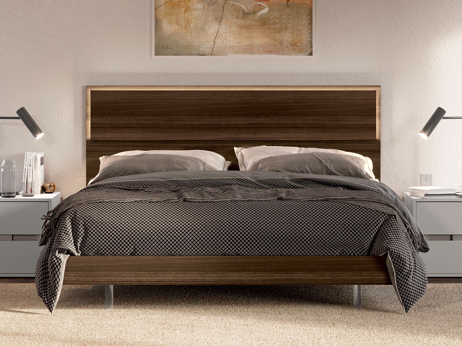 Деревянная двуспальная кровать Febal Casa SOAVE ARCH-00074118