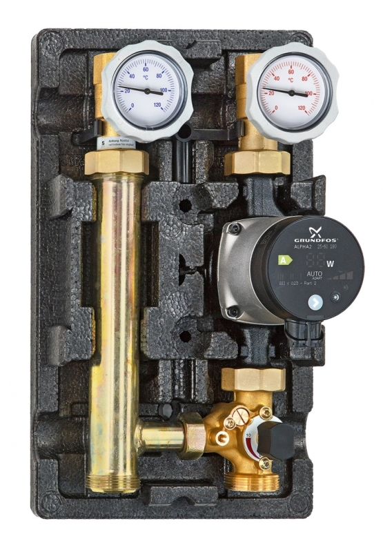 Насосно-смесительный модуль Meibes 1" c насосом Grundfos UPM3 Hybrid 25-70 MK поколение 8 M6683136 - Вид №1