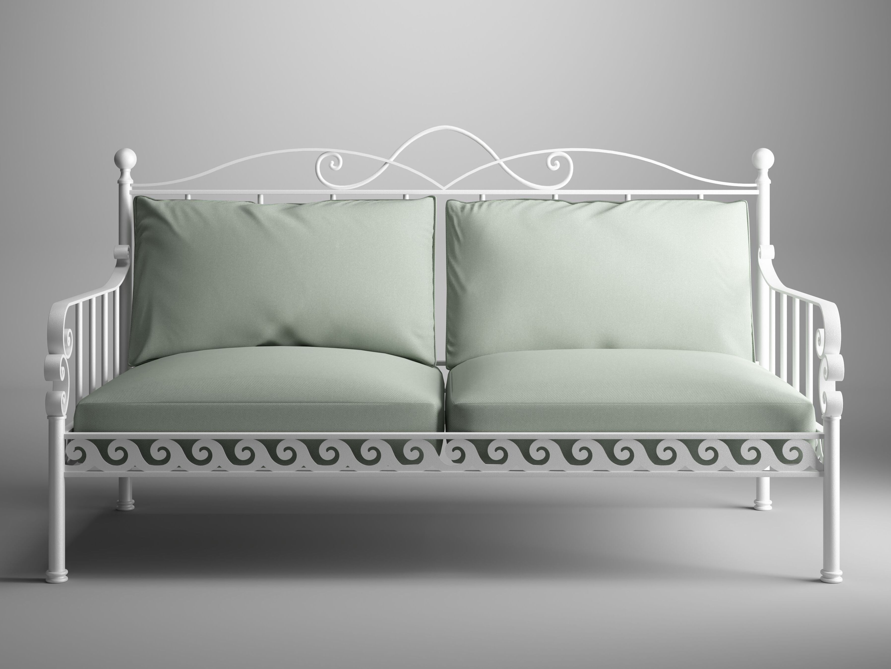 2-местный оцинкованный стальной садовый диван Galbiati Outdoor Alpemare Collection ARCH-00127340