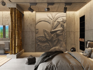 Трехмерная декоративная гипсовая панель