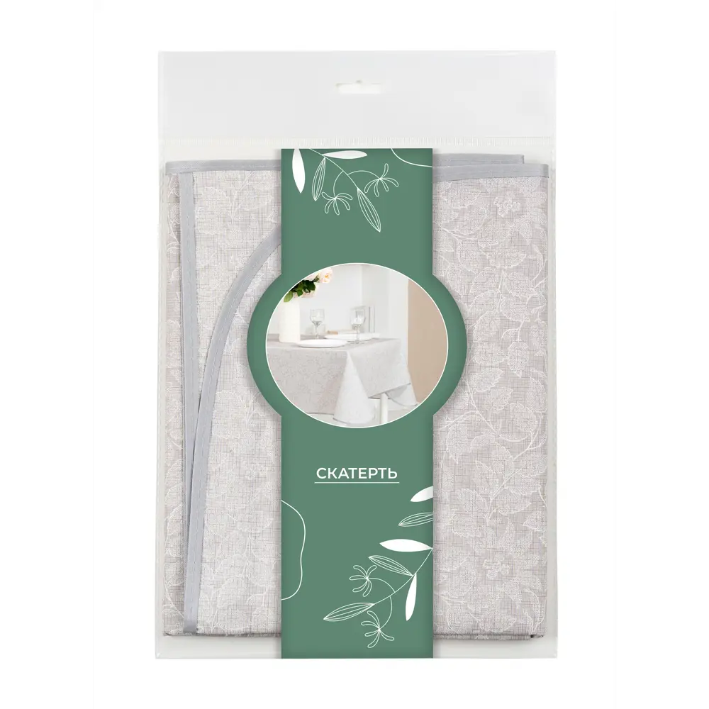 Скатерть Ветка 130x110 см цвет серый Santreyd STLM-2206257 - Вид №3