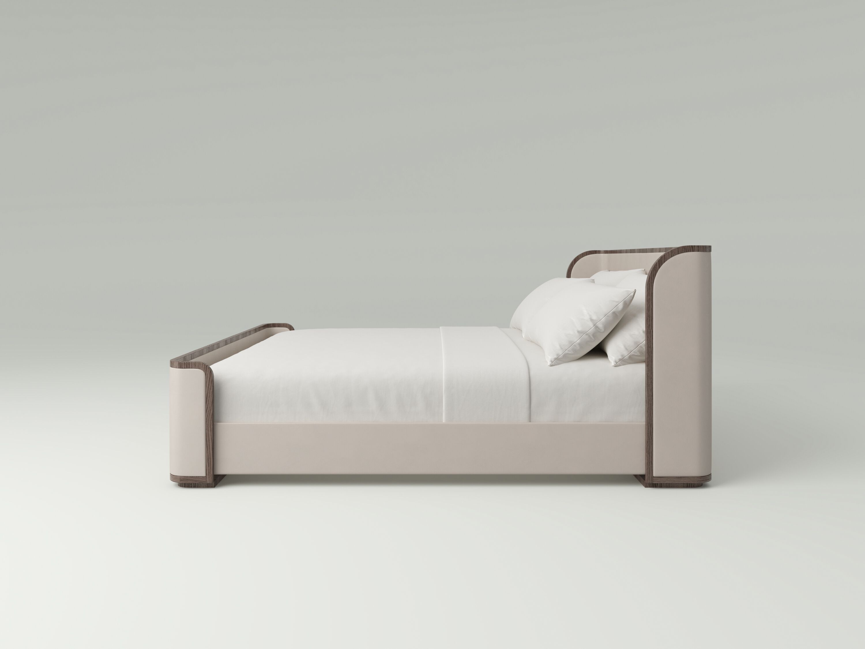 Кожаная мягкая двуспальная кровать NITZAN HOME MAXWELL ARCH-00059003